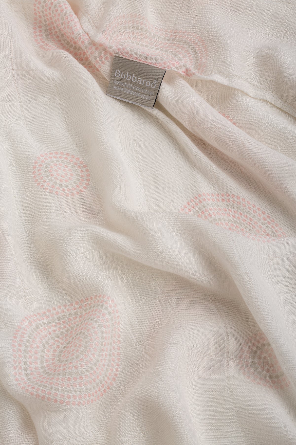 Bamboo Muslin Wrap Singles Pink Dot - Bubbaroo