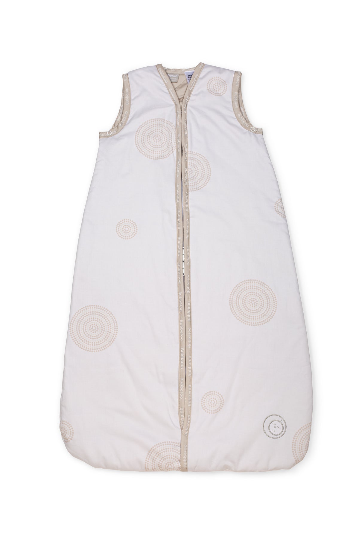 Joey Swag Organic Cotton Baby Sleeping Bag Platinum 0.5 TOG Mocha Dot - Bubbaroo