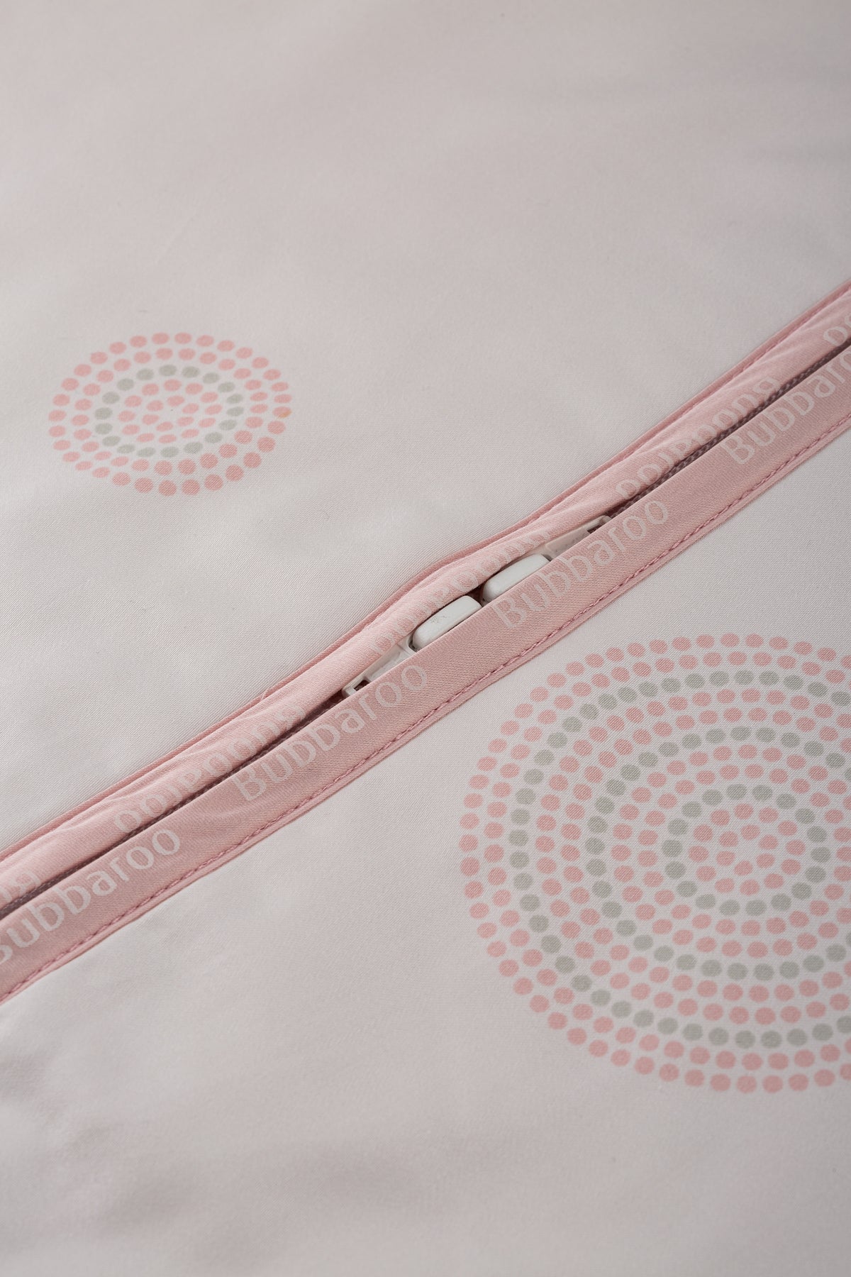 Joey Swag Organic Cotton Baby Sleeping Bag Platinum 0.5 TOG Pink Dot - Bubbaroo
