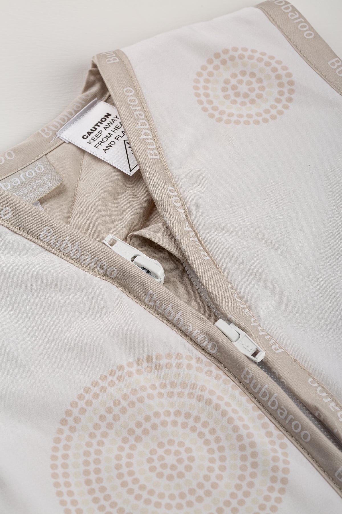 Joey Swag Organic Cotton Baby Sleeping Bag Platinum 0.5 TOG Pink Dot - Bubbaroo