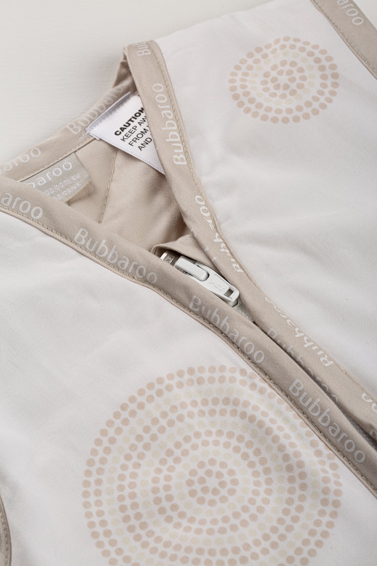 Joey Swag Organic Cotton Baby Sleeping Bag Platinum 0.5 TOG Pink Dot - Bubbaroo