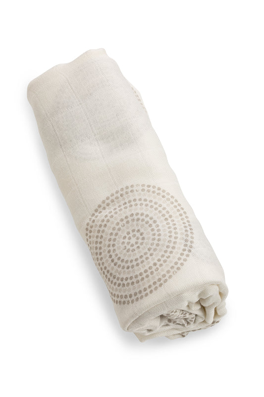 Bamboo Muslin Wrap Singles Mocha Dot