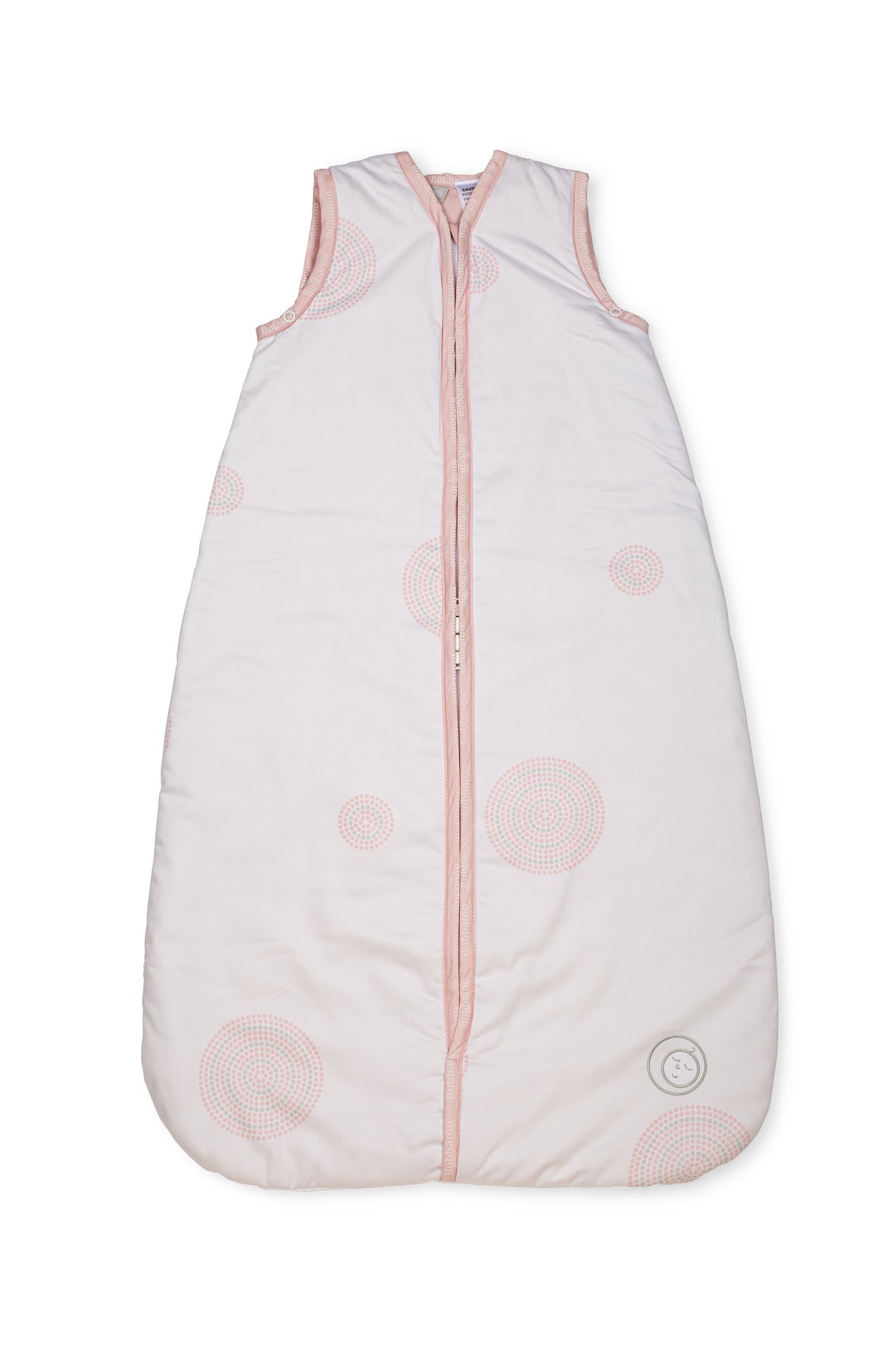 Joey Swag Organic Cotton Baby Sleeping Bag Platinum 0.5 TOG Pink Dot - Bubbaroo